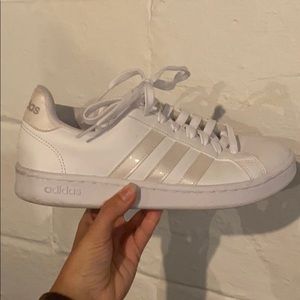 all white adidas